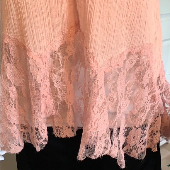 Pink Floral Lace Sheer Shirt - Picture 4 of 6